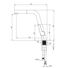 Kitchen mixer Deante Silia BQS_N73M, black