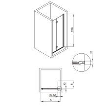 KERRIA PLUS SHOW DOOR. WHT / TRANS NERO90