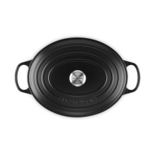 Virtuvinis Indas - Le Creuset Signature Keptuvė 8.9L Emaliuotas Ketaus Karščiui Atsparus Juodas