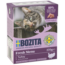 BOZITA Meat chunks with turkey in jelly - wet cat food - 370g