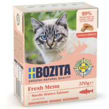 BOZITA Meat chunks with salmon in sauce - wet cat food - 370g