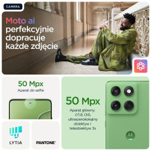 „Motorola edge 60“ 16,9 cm (6,67 colio) dviejų SIM kortelių „Android 15“ 5G USB C tipo 12 GB 512 GB 5200 mAh Žalias