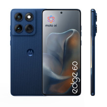 „Motorola edge 60“ 16,9 cm (6,67 colio) dviejų SIM kortelių „Android 15“ 5G USB C tipo 12 GB 512 GB 5200 mAh Mėlyna