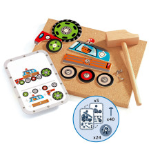 Wooden figures making kit Djeco Vehicles DJ06641