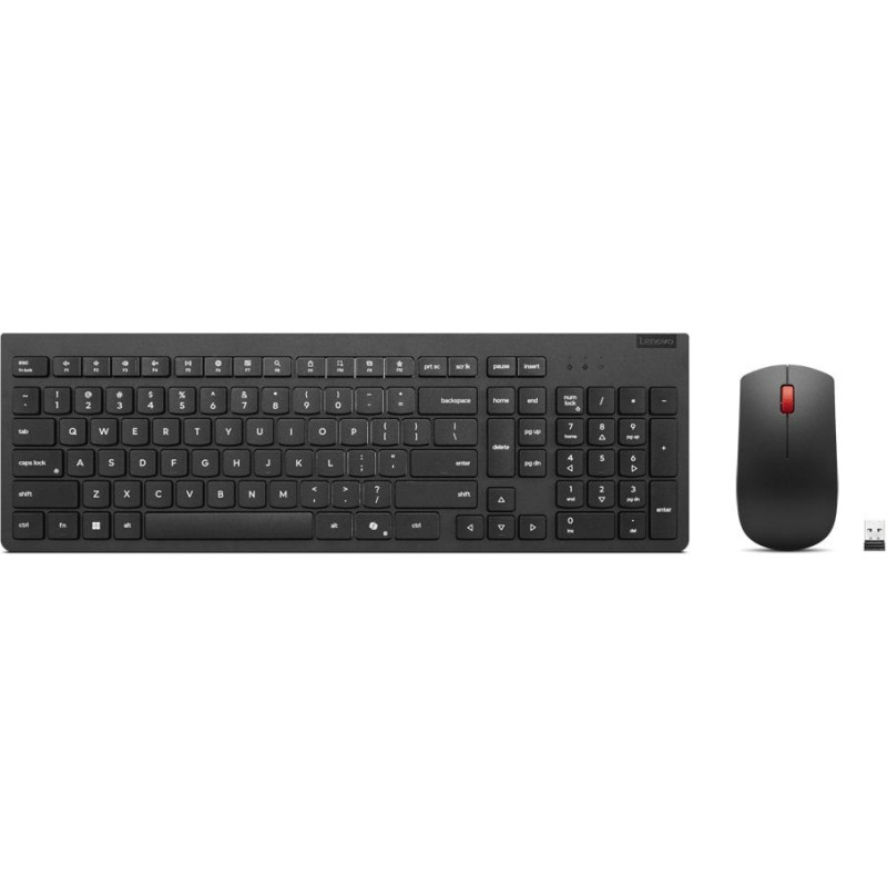 Lenovo Essential Wireless Combo Keyboard &amp; Mouse Gen2 Keyboard and Mouse Set Wireless Mouse included US Black