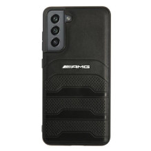AMG AMHCS21FESGSEBK S21 FE G990 czarny / black hardcase Leather Debossed Lines
