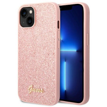 Guess GUHCP14MHGGSHP iPhone 14 Plus 6,7' rožinis / rožinis kietas dėklas Glitter Script Guess GUHCP14MHGGSHP iPhone 14 Plus 6,7' rožinis / rožinis kietas dėklas Glitter Script