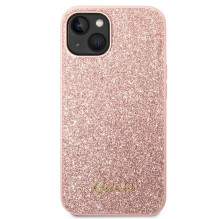 Guess GUHCP14MHGGSHP iPhone 14 Plus 6,7" różowy / pink hard case Glitter Script