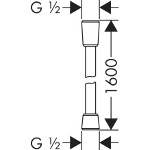 Dušo žarna Hansgrohe Isiflex 28276670, 160 cm