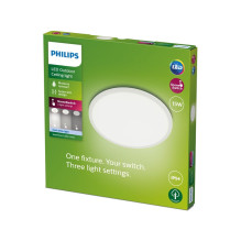 Šviestuvas Philips SuperSlim, 15W, LED, IP54, baltas, 25 cm
