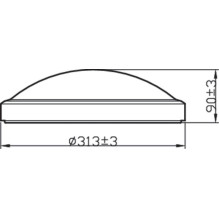 Šviestuvas lubų Philips Doris, 17W, 2700°K, LED, juodas