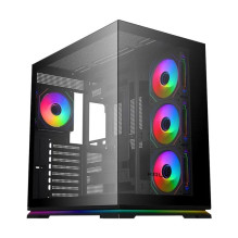 Kompiuterio Korpusas - Krux Atron KRXD017 Midi Tower, USB 3.2, Grūdintas Stiklas, Juodas Kompiuterio Korpusas - Krux Atron KRXD017 Midi Tower, USB 3.2, Grūdintas Stiklas, Juodas