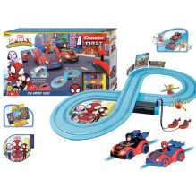 Transporto ir Trasos Rinkinys - Carrera Spidey Track 2.4m Su 2 Valdikliais Ir Transporto Priemonėmis - Žalia, Mėlyna, Ra