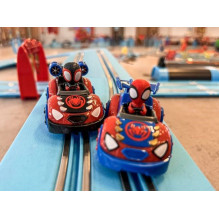 Transporto ir Trasos Rinkinys - Carrera Spidey Track 2.4m Su 2 Valdikliais Ir Transporto Priemonėmis - Žalia, Mėlyna, Ra