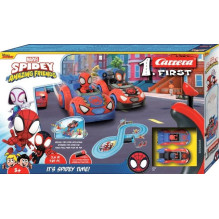Transporto ir Trasos Rinkinys - Carrera Spidey Track 2.4m Su 2 Valdikliais Ir Transporto Priemonėmis - Žalia, Mėlyna, Ra