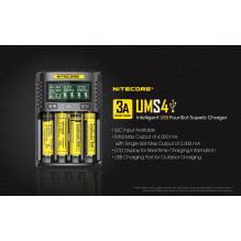 NITECORE 4 Bay 4A NiMH / NiCd, Li-ion, IMR, LiFePo4 Battery Charger UMS4