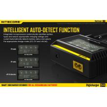 NITECORE 4 Bay 0.5A NiMH / NiCd, Li-ion, IMR, LiFePo4 Inteligent USB Battery Charger D4