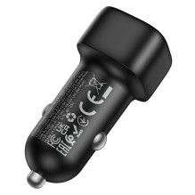 Automobilinis įkroviklis Borofone BZ34B 38W USB-C / USB-A juodas