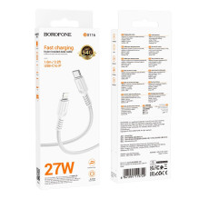 USB cable Borofone BX116 USB-C to Lightning 1.0m white