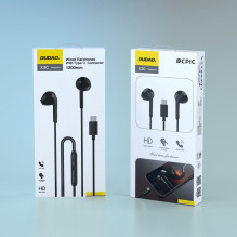 „Dudao Dudao X3C“ ausinės su laidiniu USB-C ryšiu, 1,2 m ilgio, juodos