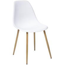 Dining room chair 157268G, white / l brown, 47x53x85cm Dining room chair 157268G, white / l brown, 47x53x85cm