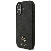 „Guess 4G“ mažas klasikinis „MagSafe“ dėklas su logotipu, skirtas „iPhone 17“ – juodas