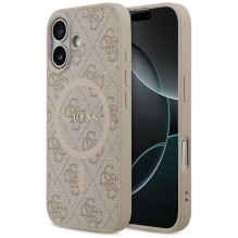 „Guess 4G Ring Classic“ logotipo „MagSafe“ dėklas, skirtas „iPhone 17“ – rožinis