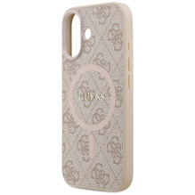 „Guess 4G Ring Classic“ logotipo „MagSafe“ dėklas, skirtas „iPhone 17“ – rožinis