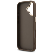 „Guess 4G Big 4G Classic“ logotipo dėklas, skirtas „iPhone 17“ – rudas ir auksinis