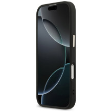 „Guess 4G Big 4G Classic“ logotipo dėklas, skirtas „iPhone 17“ – juodas ir auksinis