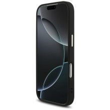 „Guess 4G Big 4G Classic“ logotipo dėklas, skirtas „iPhone 17 Pro“ – juodas ir auksinis