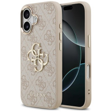 „Guess 4G Big 4G Classic“ logotipo dėklas, skirtas iPhone 17 – rožinio aukso spalvos