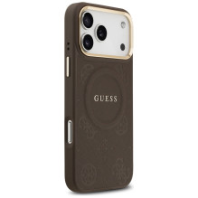Guess Peony Hot Stamp MagSafe Case for iPhone 17 Pro Max - Brown