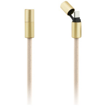„Guess CBDY 4G Charm“ USB-C / USB-C laidas 150 cm – smėlio spalvos