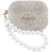 „Guess 4G Pearl Strap“ dėklas, skirtas „AirPods Pro 3“ – rožinis