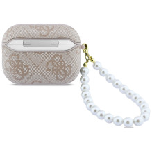 „Guess 4G Pearl Strap“ dėklas, skirtas „AirPods Pro 3“ – rožinis