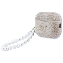 „Guess 4G Pearl Strap“ dėklas, skirtas „AirPods Pro 3“ – rožinis