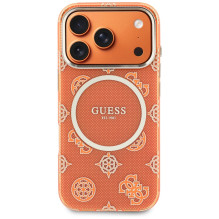 Guess IML Peony Dot MagSafe Case for iPhone 17 Pro - Orange