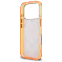 Guess IML Peony Dot MagSafe Case for iPhone 17 Pro - Orange