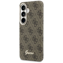Etui Guess 4G Script MagSafe na Samsung Galaxy S26 - brązowe