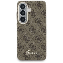 Etui Guess 4G Script MagSafe na Samsung Galaxy S26 - brązowe