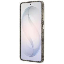 Etui Guess 4G Script MagSafe na Samsung Galaxy S26 - brązowe