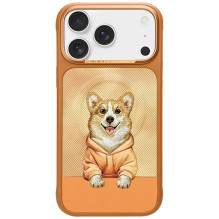 „Nimmy Gentle Pets“ serijos šunims skirtas „MagSafe“ dėklas, skirtas „iPhone 17 Pro“ – oranžinis