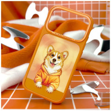 „Nimmy Gentle Pets“ serijos šunims skirtas „MagSafe“ dėklas, skirtas „iPhone 17 Pro“ – oranžinis