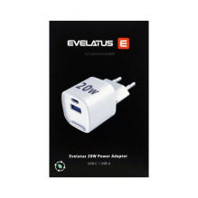 „Evelatus Evelatus QuickVolt“ adapteris 20 W EU-WH, baltas „Evelatus Evelatus QuickVolt“ adapteris 20 W EU-WH, baltas