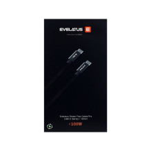 Evelatus Flex Cabel Pro USB 2.0 Type C to Type C 1.2M 100W 5A Black Evelatus Flex Cabel Pro USB 2.0 Type C to Type C 1.2M 100W 5A Black