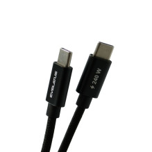 Evelatus Flex Cable Pro USB 2.0 Type C to Type C 1.2M 240W 5A Black
