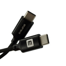 „Evelatus“ USB-C į USB-C jungtį 60 W laidas E-Mag Power, 1,2 m, magnetinis, juodas „Evelatus“ USB-C į USB-C jungtį 60 W laidas E-Mag Power, 1,2 m, magnetinis, juodas