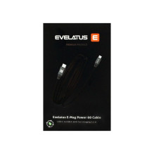 Evelatus Cable E-Mag Power 60W USB C to USB C Connector 1.2M magnetic Black