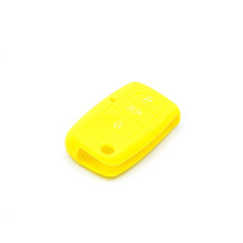 Etui silikonowe na kluczyk Volkswagen Skoda Seat EPKC10 żółte